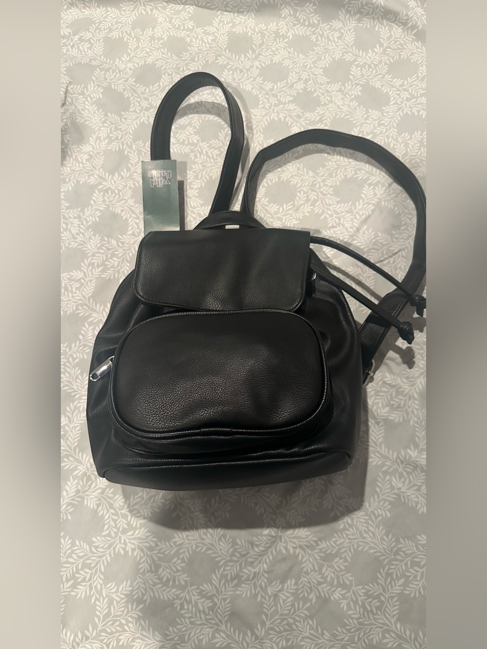 Black Women’s Leather Backpack Purse - Classic Everyday Bag